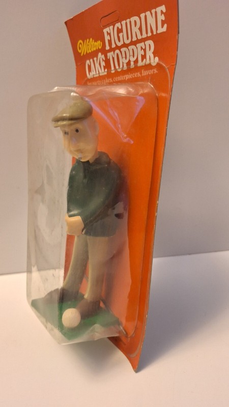 Vintage, 1975 Wilton, FIGURINE CAKE TOPPER Assorted Golfer Lot, NEW! gallery