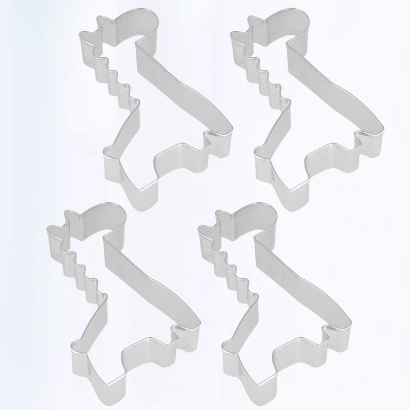 4 Pcs Stainless Steel Cookie Molds Giraffe Shape Fruit Baking Kitchen gallery