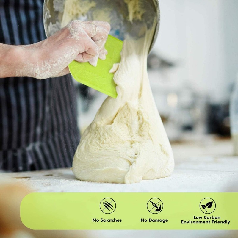 SURDOCA Dough Scraper Bench Scraper - 3P 4.7x3.7" Plastic Flexible Bowl Scrap... gallery