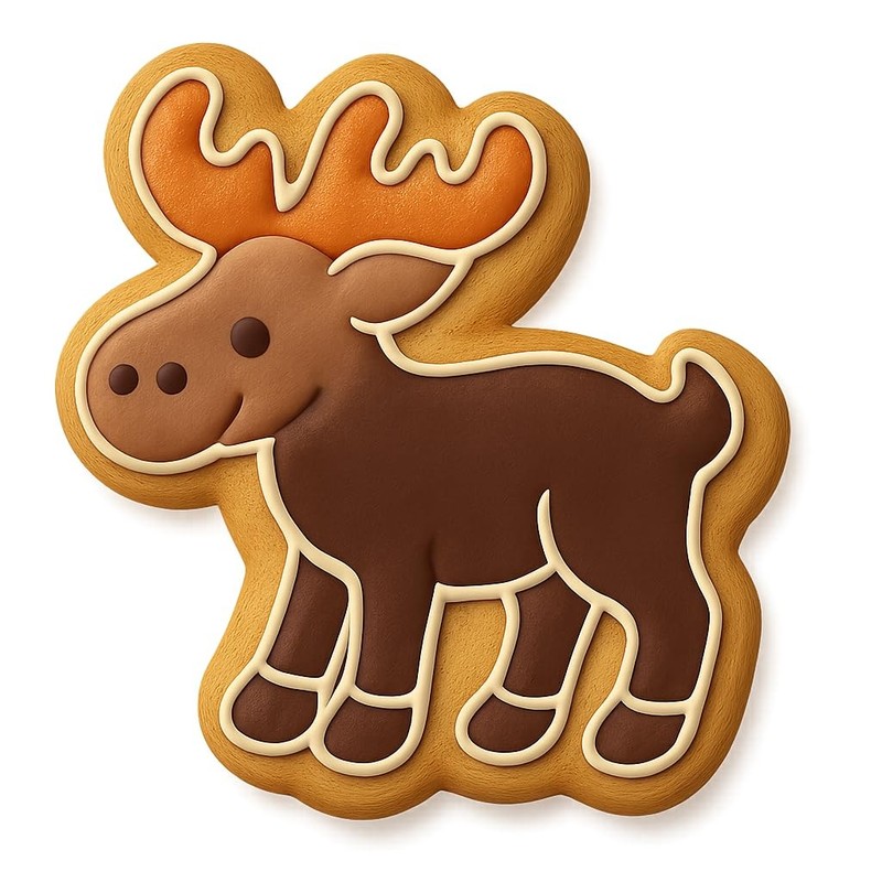 Moose Cookie Cutter & Stamp, Fondant, Clay - 4x3.1" gallery