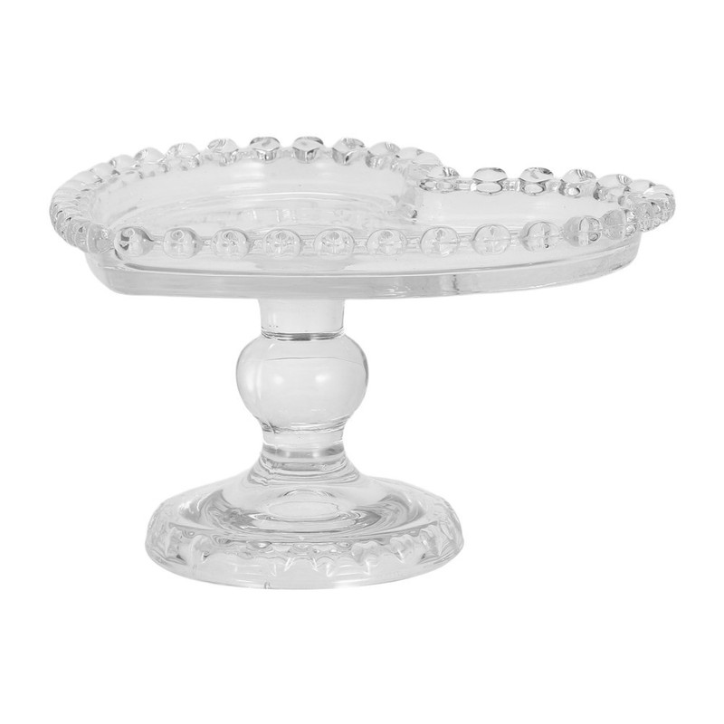 Glass Tall Fruit Bowl Beaded Cake Stand Dessert Centerpiece Tray gallery