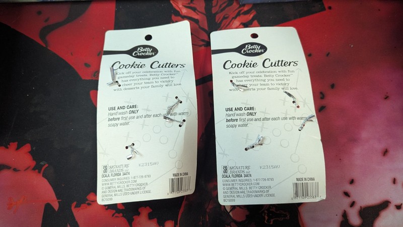 Betty Crocker Football Theme Cookie Cutters Football And Jersey 2 Packs Of 2 gallery