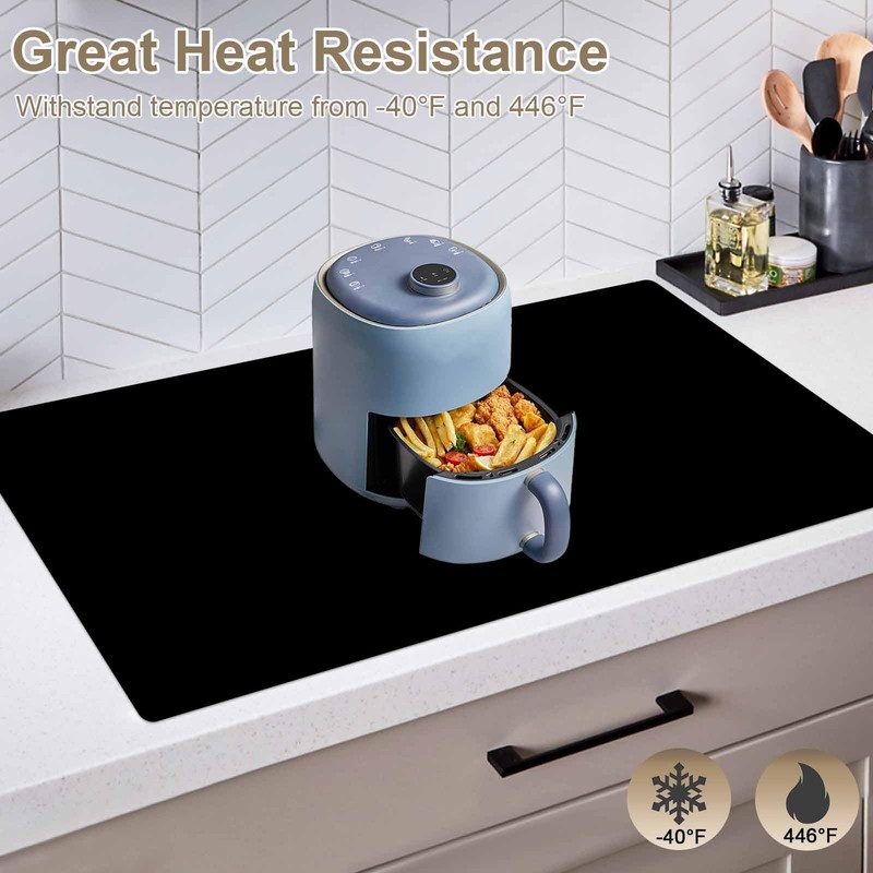 48"x24"(120cmx60cm) Large Silicone Mat for Kitchen 48"L x 24"W, Black gallery