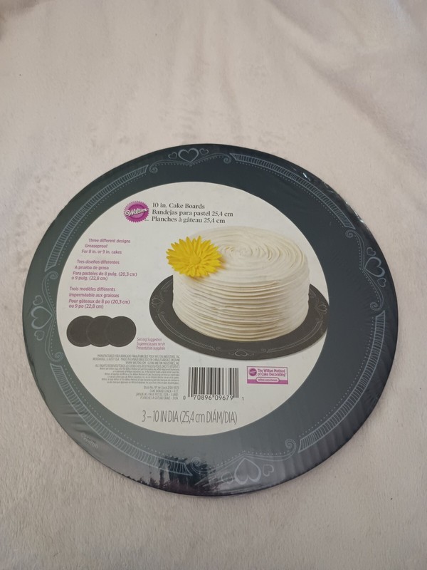 Wilton 10in cake Boards Black Greaseproof New