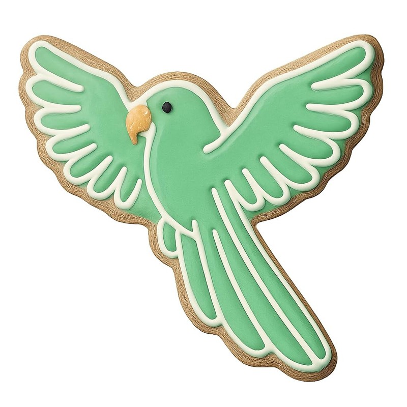 Wing-Spread Macaw Cookie Cutter & Stamp, Fondant & Clay – 4×2.8