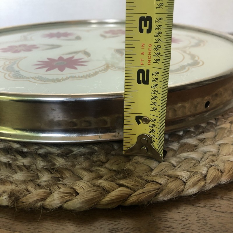 Vintage Rotating Cake Plate Lazy Susan MCM 1950's 11.5" Round Art Deco gallery