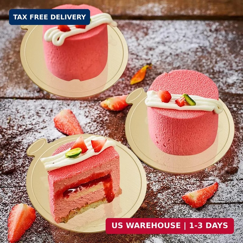 80 Pcs 4 Inch Cake Boards Mini Round Cake Cardboard for Mousse Cupcake, Cake Des gallery