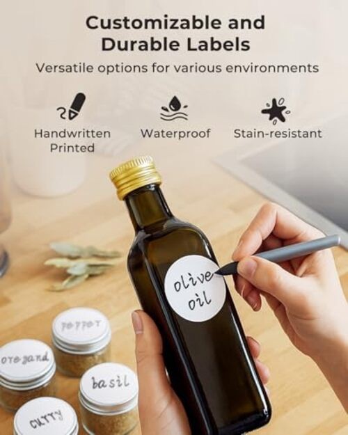 2 Inch Circle Thermal Sticker Labels, Self-Adhesive Round Direct 2inch 1 White gallery