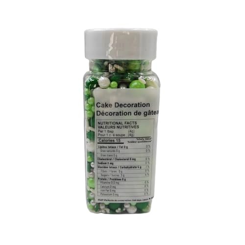 Green and White Sprinkles for Cake Decorating Edible Sugar Pearls White Green gallery