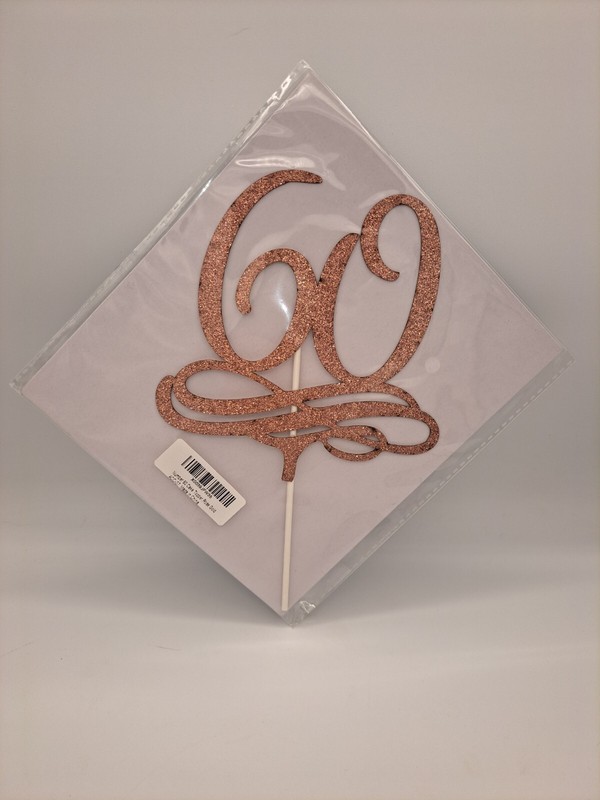 Large "60th" Cake Topper. Rose Gold. Photo Prop Party Supplies. gallery