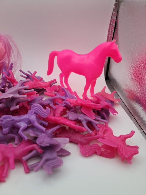 1.4LB LOT Pink Purple Party Favors Cake Toppers Unicorn Pegasus Toys Figures gallery
