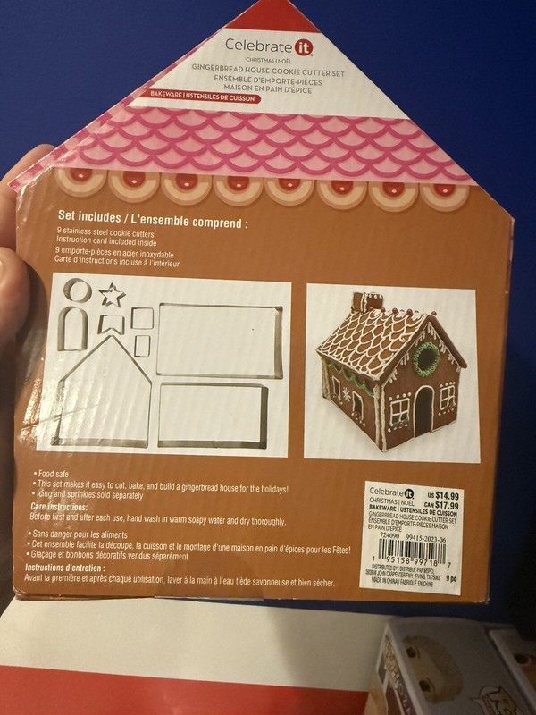 9 Piece Set Gingerbread House 🏚️ Cookie Cutter Stainless Steel Celebrate it. 🆕 gallery