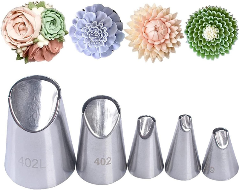 Chrysanthemum Sunflowers Peony Piping Tip,Rose Flower Tulip Frosting Tips,Icing