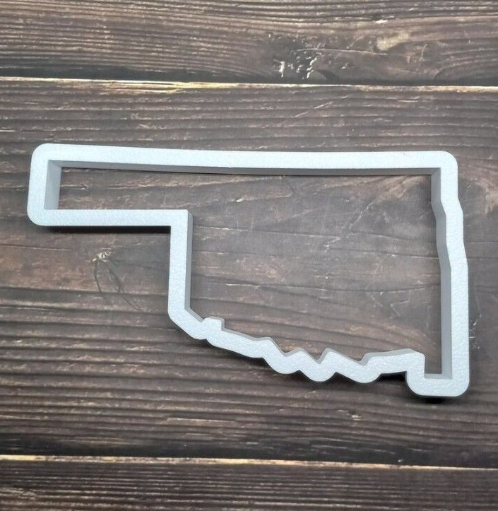 Oklahoma Cookie Cutter – 3D Printed Food Safe PLA Plastic