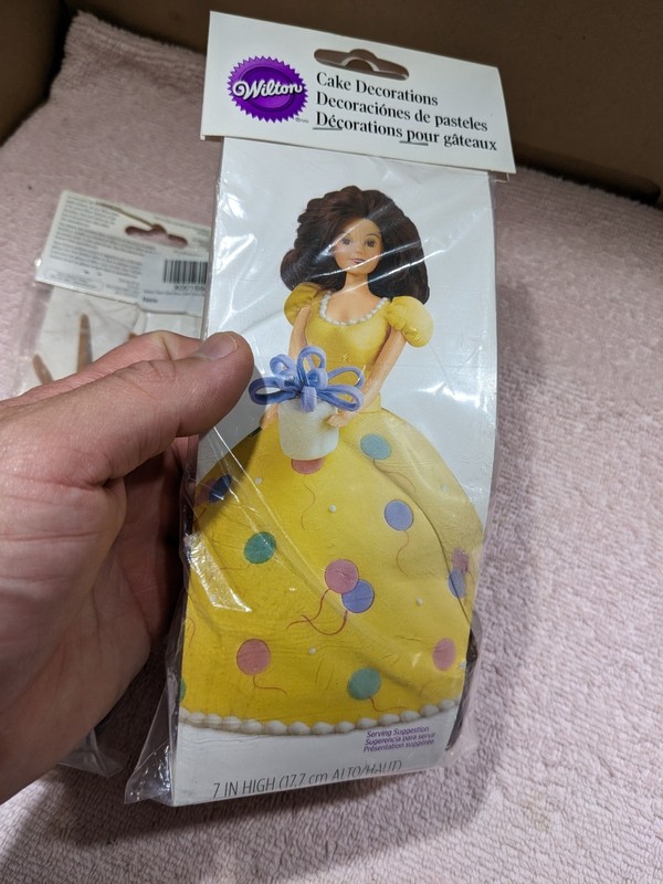 Vintage Lot Of (2) NEW NIP Wilton Girl Doll Cake Decorations gallery