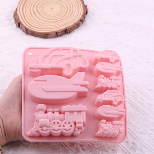 Vintage Car Trainirplane Silicone Chocolate Molds | 9 Cavity For Candy A gallery