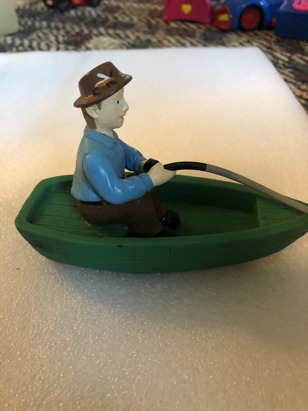 Older Cake Topper 1978 Wilton Made In Hong Kong Man Fishing In Boat gallery