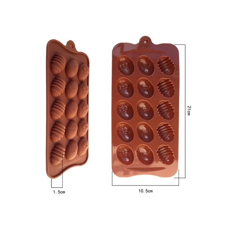 Easter Egg Silicone Chocolate Molds Bakeware Baking Dish 15 Holes Decoration Art gallery