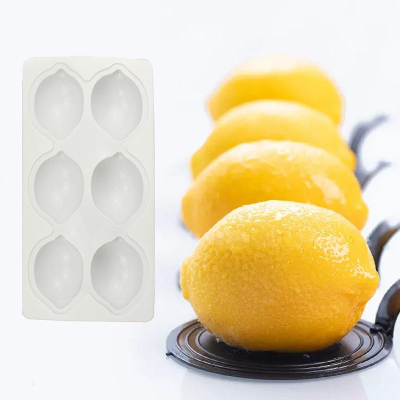 3d Lemon Silicone Cake Mold 6 Cavity Dessert Mousse Baking Tool gallery