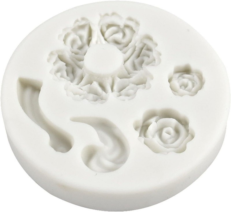 Rose Dessert Mold Food Grade Mini Rose Flower Teapot MoldDIY Candy Making Sup…