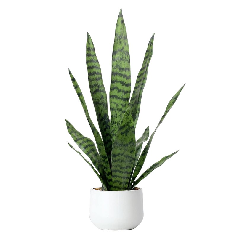 Bird Fiy Artificial Snake Plant 22.5 Faux Agave Fake Sansevieria Artificial gallery