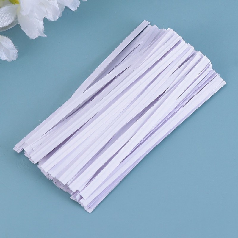 1Pack White Paper Wrapped Iron Wire Packaging Strip for Sealing and Craft Use gallery