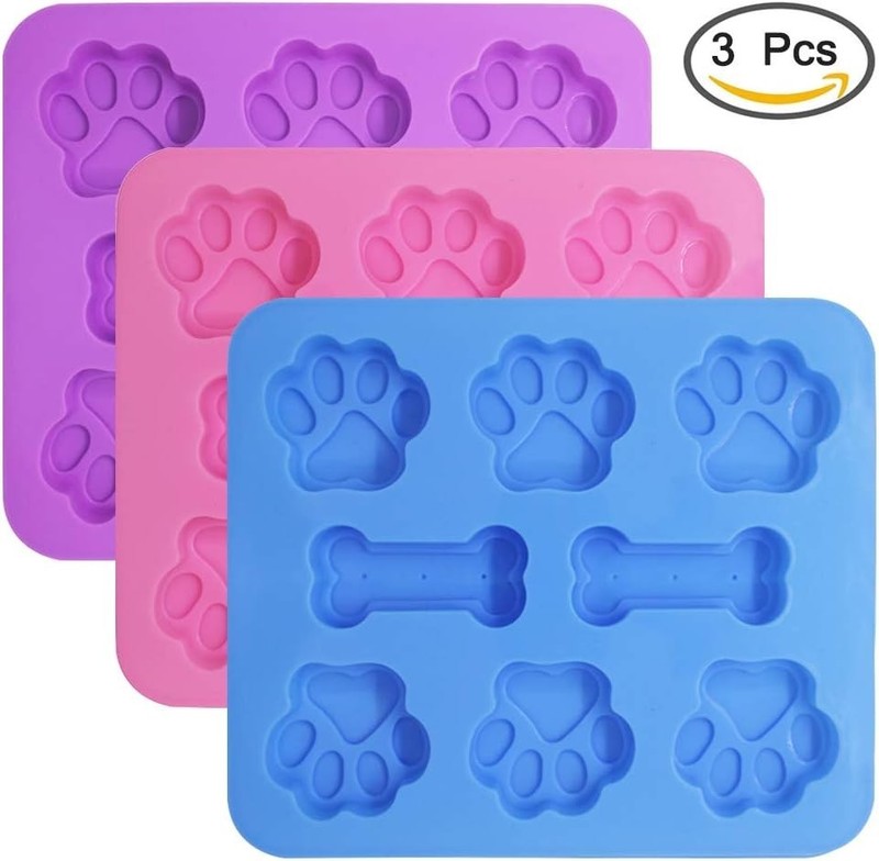 Reusable Silicone Paw & Bone Molds - Safe for Oven, Microwave & Dishwasher gallery