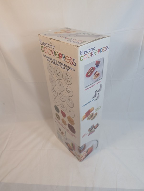 Salton Electric Cookie Press CKM25 12 discs 3 tips COMPLETE Spritz TESTED gallery