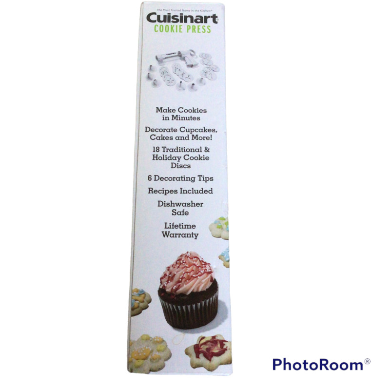 Cuisinart Manual White Cookie Press 18 Discs and 6 Decorating Tips for cupcakes gallery
