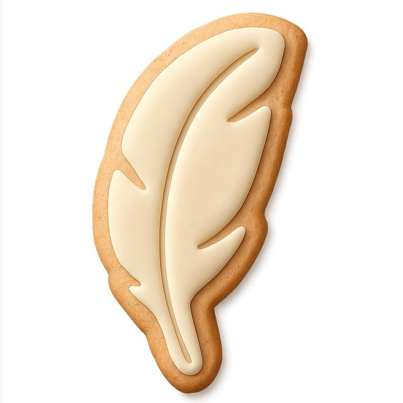 Faithful Feather Cookie Cutter - 4x1.5" Premium Kitchen Baking Tool Design gallery