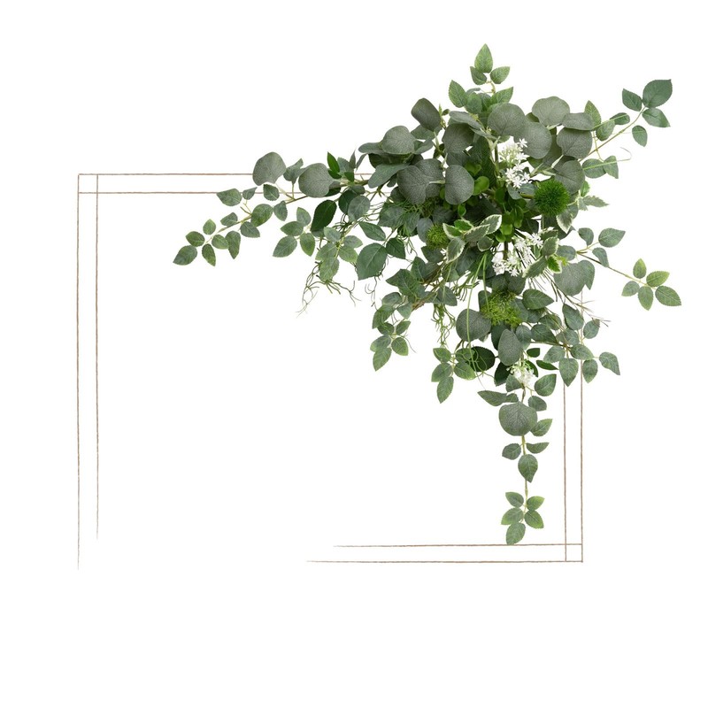 Ling’S Moment Lings Moment Wedding Artificial Welcome Sign Flowers Swag Arch