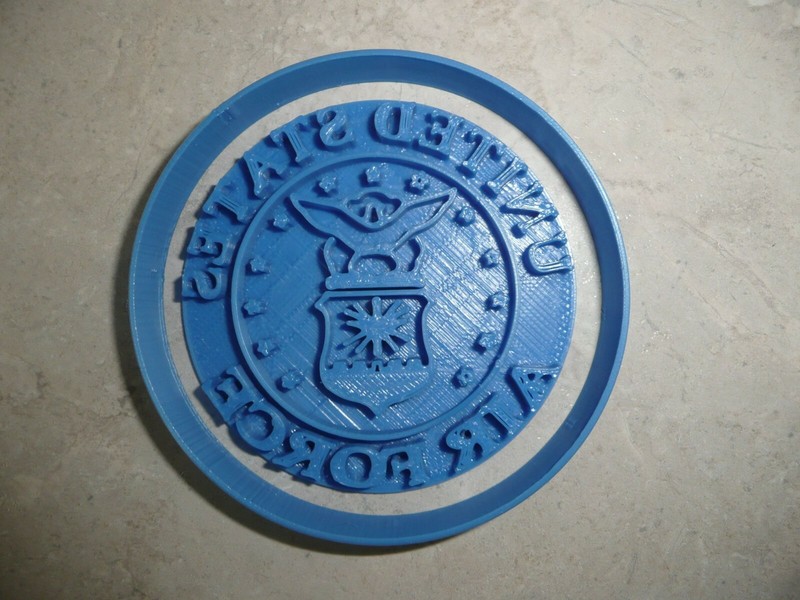 US AIR FORCE WITH WORDS MILITARY SET OF 2 COOKIE CUTTER AND STAMP USA PR4173 gallery
