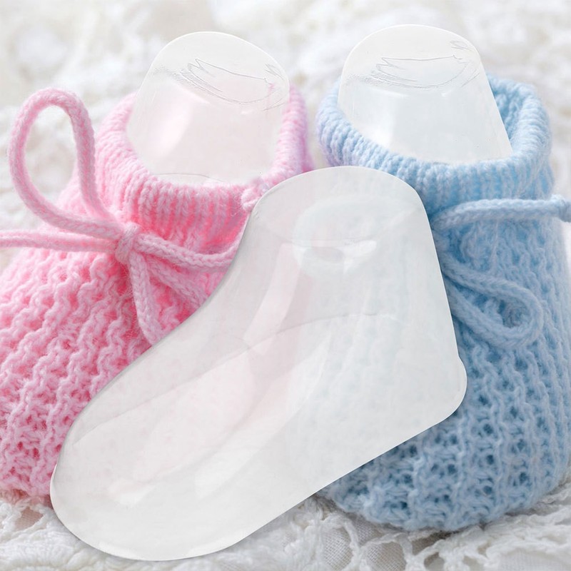 50 Pcs PVC Baby Feet Display Models Transparent for Infant Shoe Holders gallery