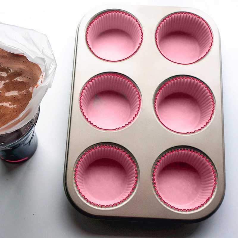 100 PCS Pink Paper Cupcake Liners Wrappers Nonstick Muffin Baking Cups gallery