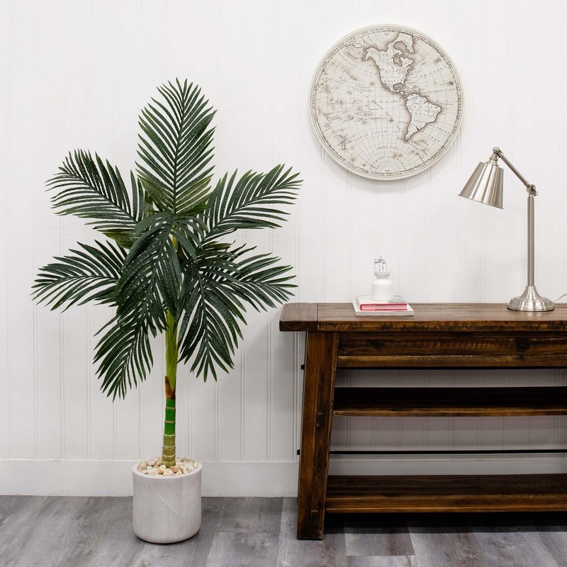 Nearly Natural 5Ft. Artificial Golden Cane Palm Tree No Pot T4317 gallery