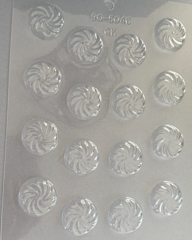 Swirled Mint Chocolate Mold 1-1/4" CK mold 90-5046-Small Round Candy Mold gallery