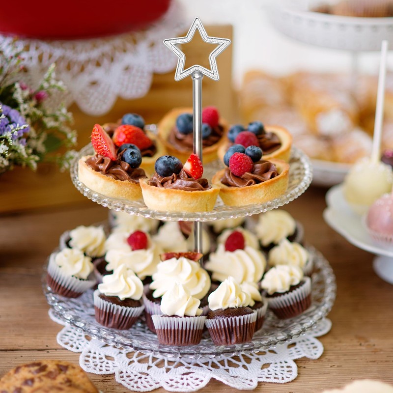 3 Tiered Tray Hardware kit Metal Cake Stand Holder Heavy Duty Fruit Plate Han... gallery