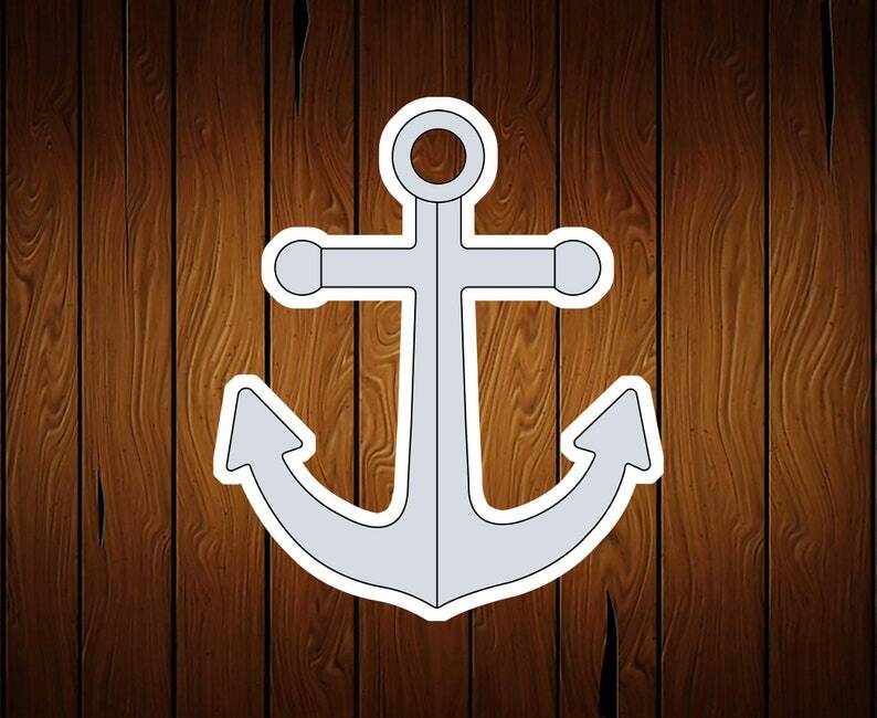 Boat Anchor Cookie Cutter – 3D Printed Food Safe PLA Plastic