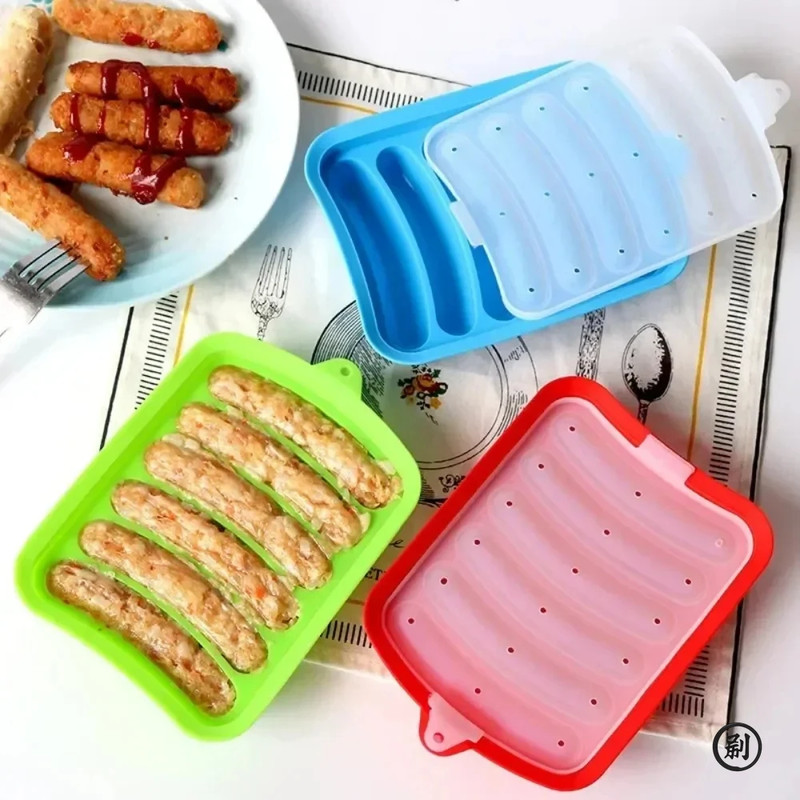 DIY Food Grade Silicone Sausage Mold Baby Food Supplement Tool Home Made Hot Dog gallery