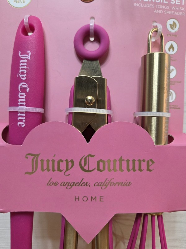 Juicy Couture, 3 Piece Silicone Utensil Set Kitchen Decor gallery