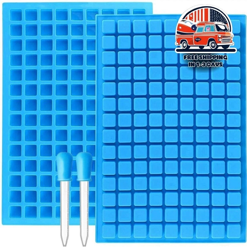 Square Silicone Candy Molds – Mini Silicone Molds for Hard Candy, Chocolate, Gum