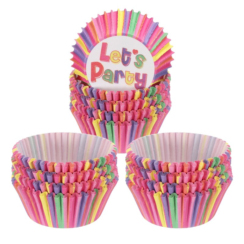 300 Count Cupcake Liners Cupcake Cups Standard Size, Rainbow color
