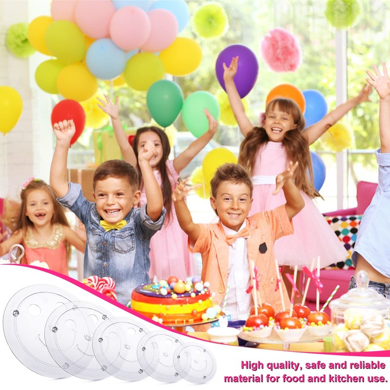 80Pcs Cake Tier Stacking Kit 10Pcs Clear Cake Separator Plates for 4, 6, 8, 1... gallery