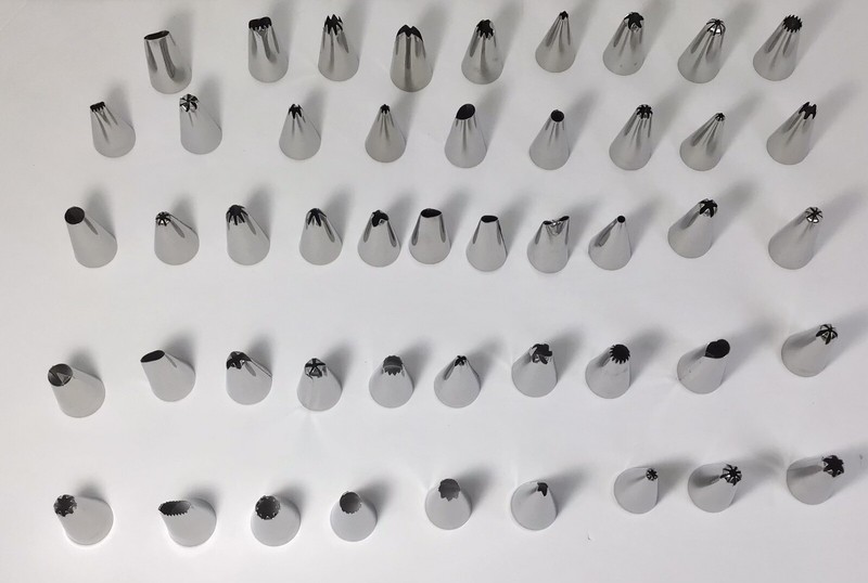 48 pcs Silver Cake Decorating Piping Tips gallery