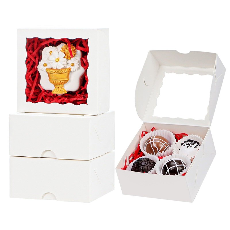 100PCS 3¼” x 3 ¼” x 1 ½”Cookies Boxes Soap Boxes Chocolate Truffle Boxes for …
