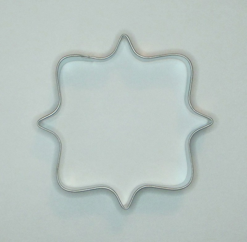 4.25″ Square Plaque Cookie Cutter Tin Steel Tea Party Wedding Fancy Frame
