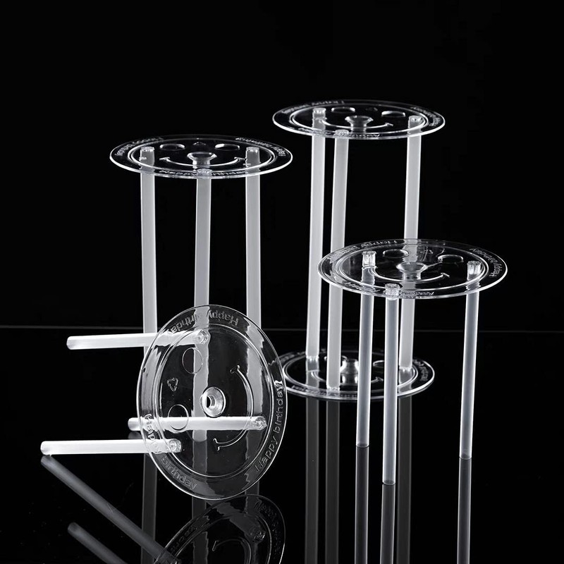 20 Plastic Cake Sticks Support Rods and 12 Clear Cake Stacking Dowels with 4 ... gallery