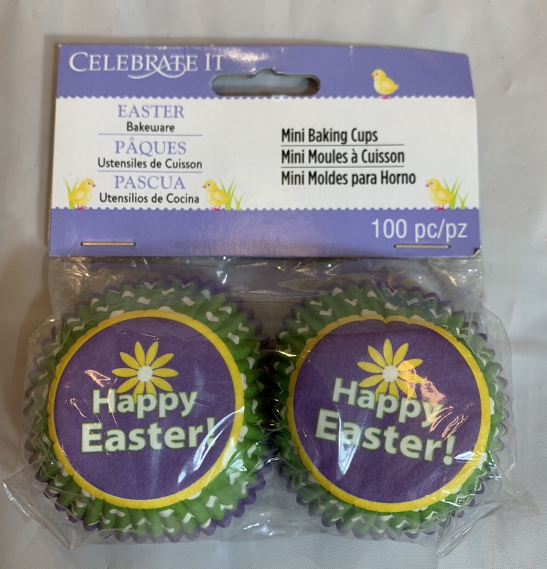 EASTER Purple/Green Mini Baking Cups ￼ Cupcake Liners ￼ Polkadot 100 COUNT NEW gallery