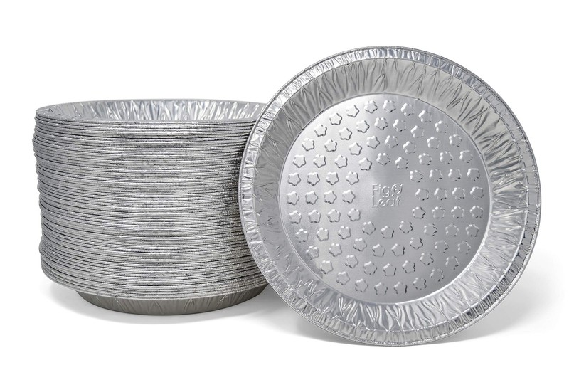 Fig & Leaf (60 Pack) Premium 9-Inch Pie Pans l Pie/Tart Pans, Silver