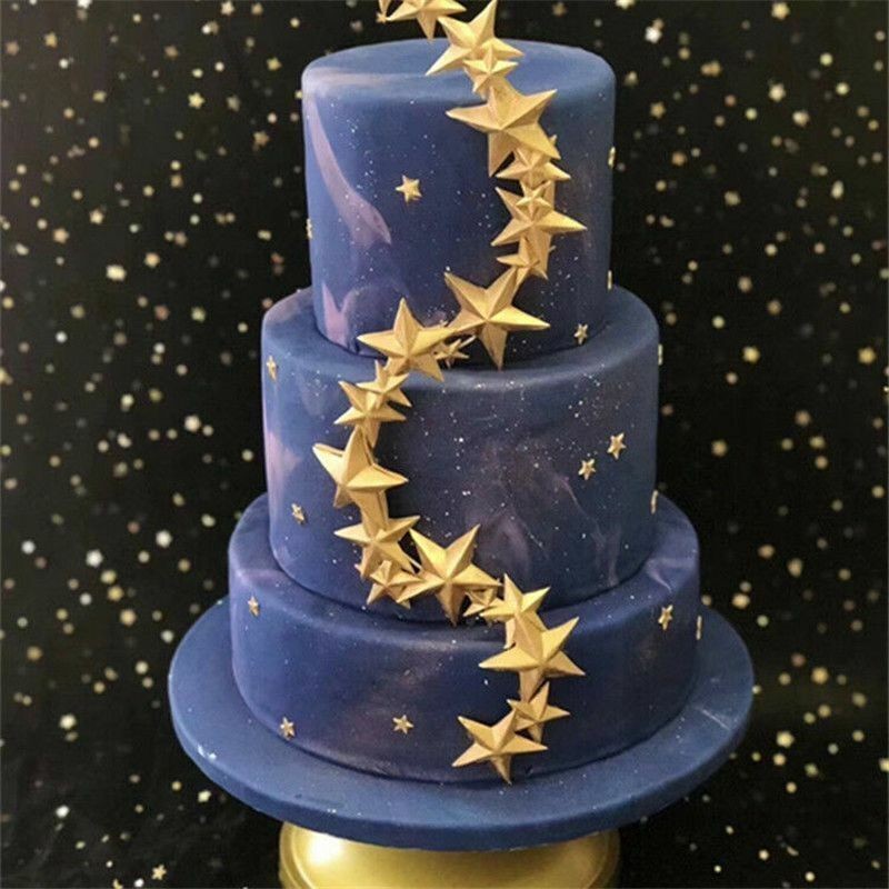 Chocolate Sugarcraft Baking Stars Fondant Mold Cake Sky Decor 3D Silicone Mould gallery